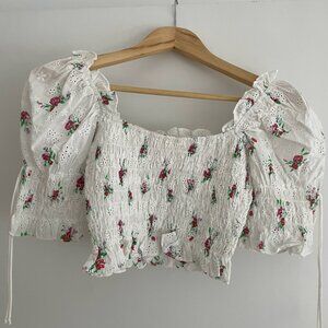 For Love And Lemons Tarte Eyelet Top XS